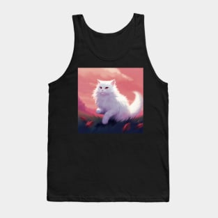 Snowy Whiskers and Cuddles: Falling in Love with White Cats Tank Top